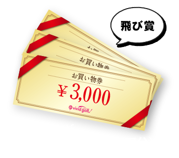飛び賞　vividgolfお買い物券3,000円分