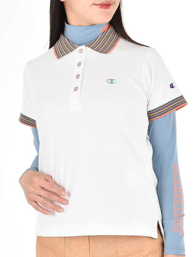 チャンピオンゴルフ　多色ライン半袖ポロシャツ　CW-TG311