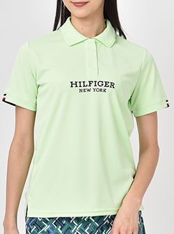 トミーヒルフィガーゴルフ　24年春夏新作　フロントロゴ半袖ポロシャツ　THLA422