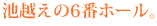 池越えの6番ホール。