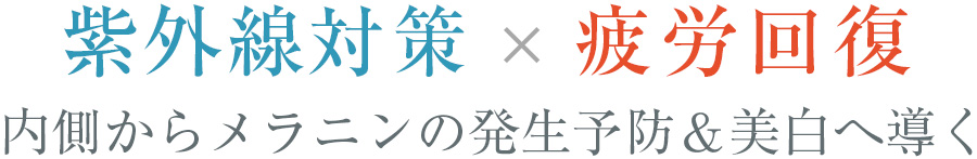 紫外線ケア×疲労回復　サンパラソルアスリートなら1日4粒で24時間365日カラダの内側から全身紫外線対策