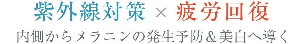 紫外線ケア×疲労回復　サンパラソルアスリートなら1日4粒で24時間365日カラダの内側から全身紫外線対策