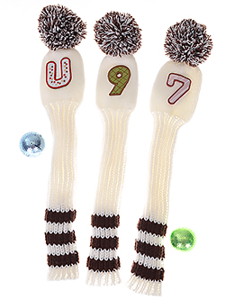 クラスキー　ドーナツ☆ニットヘッドカバー(ブラウン)　CL180606