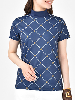 レザレクション　DMパターン半袖モックネック　22SSIN05-W