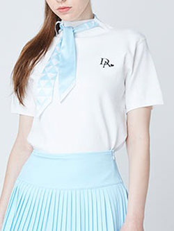 ドゥアヴニール オリジナルスカーフ付モックネックシャツ　DAT-23SS02