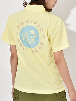 パシフィックゴルフクラブ　　サークルロゴカラー半袖ポロシャツ　PGL222PLS021RI