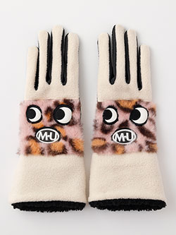 エムユースポーツ　チャーミングなUmoキャラEYESボアレディスグローブ　703Q6818