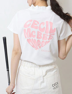 セシルマクビーグリーン　25年春夏新作　ハートモチーフモックネック　CGS25110TE