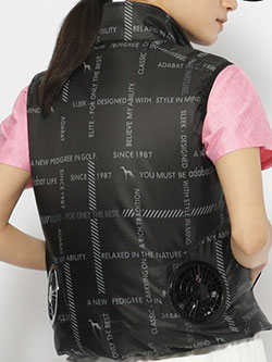 アダバット　【撥水】空調服ロゴチェックベスト　C86-02490