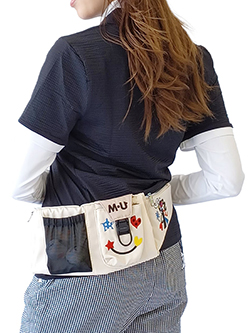 エムユースポーツ ポップアートカラフルパッチワーク刺繍多機能ウエストポーチ 703R2032