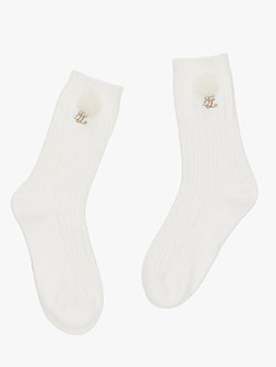 フェアライアー ファーボールアンクルソックス　FF5SO04F