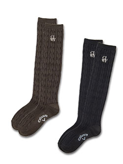 キャロウェイ　25年秋冬新作　ケーブル風ハイソックス　C25293212