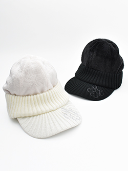 マリクレールスポール　25年秋冬新作　ファーニットキャップ　735955