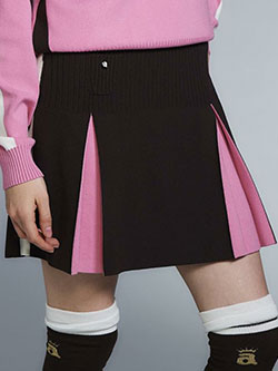 アルチビオ　25年秋冬新作　カラーライン配色ニットスカート　A516004