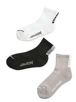 ジュン&ロペ　25年秋冬新作　バックロゴミドルソックス　ERR15100