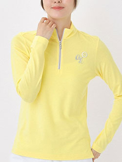 アダバット　25年秋冬新作　【吸湿発熱】ハーフジップ長袖モックネックT　119-14024