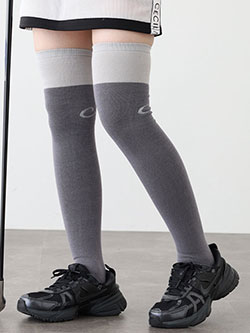 セシルマクビーグリーン　25年秋冬新作　切替ニーハイソックス　CGF25029SC