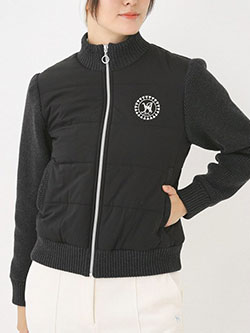 アダバット　ニットコンビパデットブルゾン　119-41005