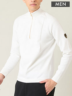 ニッサゴルフ　25年秋冬新作　ホールガーメント長袖ニットトップス(メンズ)　23135501