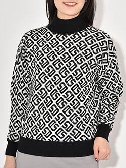 サンディ　25年秋冬新作　SDジャガードニット　253-121-15