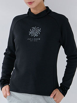 ジュン&ロペ　25秋冬新作　ボンバーヒート長袖モックプルオーバー/Oggi掲載　ERM35000