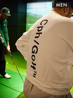 キャプテンズヘルムゴルフ　26年春夏新作　ロゴ長袖モックネック(メンズ)　CHG26-SS-T02