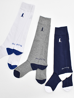 ピン　26年春夏新作　Mr.PING刺繍ハイソックス　6226186112