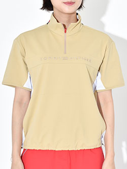 トミーヒルフィガーゴルフ　26年春夏新作　ハーフジップウィンドプルオーバー　THLA608