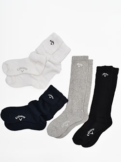 キャロウェイ　26年春夏新作　ミドル丈ルーズソックス　C26193209