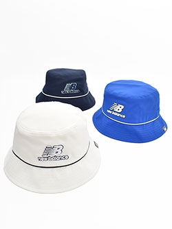 ニューバランスゴルフ　26年春夏新作　フラットキャンバス×NBロゴ刺繍バケットハット(ユニセックス)　012-6187006