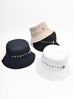 アンパスィ　26年春夏新作　【定番】ポリエステルツイルバケットハット(ユニセックス)　AUA8606