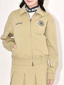 ジャックバニー　26年春夏新作　ヘリンボーンジャージジップブルゾン　263-6120232