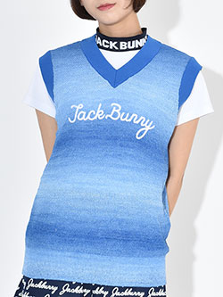 ジャックバニー　26年春夏新作　カノコPE　Vネックニットベスト　263-6173244