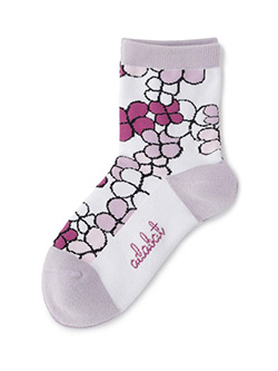 アダバット　26年春夏新作　フラワーショートソックス　C86-05371