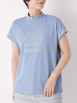 アダバット　26年春夏新作　【吸水速乾】UVメッセージロゴモックシャツ　119-15324