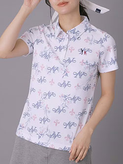 アダバット　26年春夏新作　ロゴモノグラム半袖ポロシャツ　119-15362