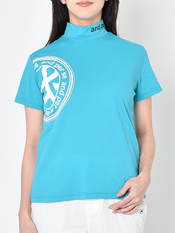 アンパスィ　26年春夏新作　SWING DRY メッシュ半袖モックネックシャツ　AFS9516V2