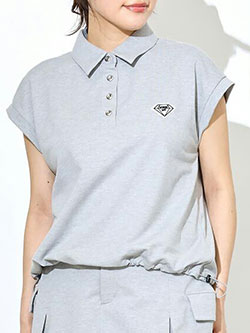 サンディ　26年春夏新作　ミニ裏毛フレンチスリーブポロ　261-111-01