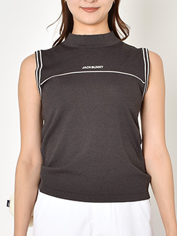 ジャックバニー　26年春夏新作　ライン切替クールタッチモックネックニット　263-6175450