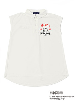 デルソルゴルフ　26年春夏新作　PEANUTSコラボ フレンチスリーブポロシャツ　7928