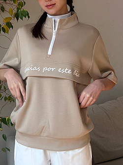 モナデルソル　26年春夏新作　ハーフジッププルオーバー(セットアップ対応)　M0083