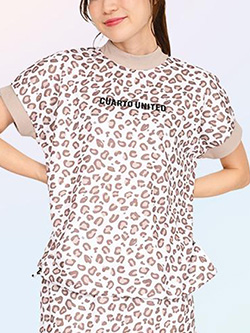 クアルトユナイテッド　26年春夏新作　スーパーライト鹿の子ひょう柄トップス　S0300