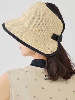 ジュンアンドロペ　26年春夏新作　ペーパーヤーンワイドバイザー　ERU26100