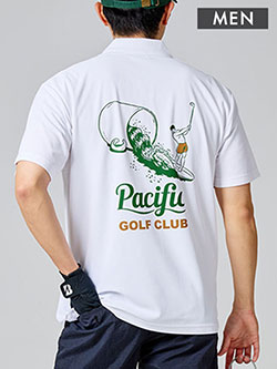 パシフィックゴルフクラブ　　CUP & SURFER半袖ポロ(メンズ)　PGC250PLS144RI