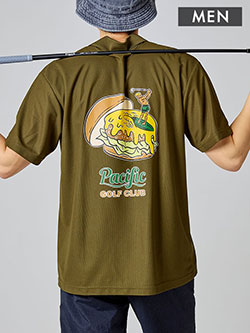 パシフィックゴルフクラブ　26年春夏新作　ハンバーガー半袖ポ(メンズ)　PGC250PLS160RI