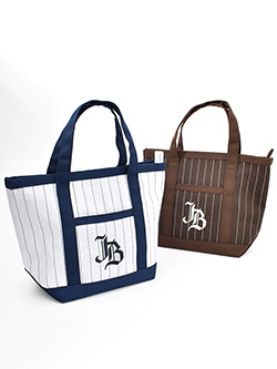 ジャックバニー　26年秋冬新作　ストライプ刺繍カートバッグ　262-6281906
