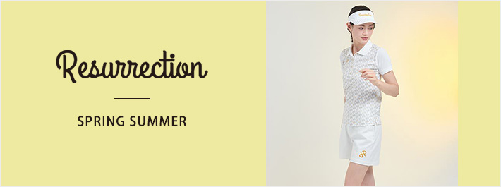 ポロシャツ ゴルフウェア レディース レザレクション（Resurrection） キャンディストライプ半袖ポロシャツ PS05-W