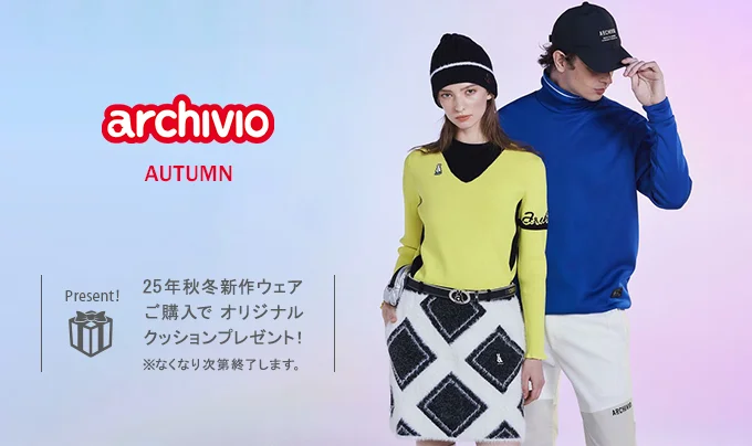 # archivio アルチビオ　ハイネックニット　チェック　ゴルフウェア archivio アルチビオ ハイネックニット チェック ゴルフウェア